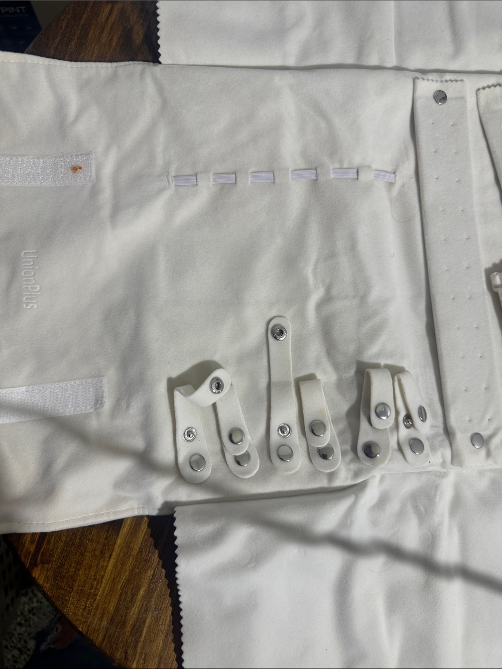 White Jewelry Roll Organizer by - Travel Ring & Earring Holder